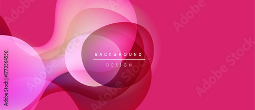 Abstract pink layers create dynamic visual flow. Soft gradients blend, forming fluid shapes. Text reads background design.
