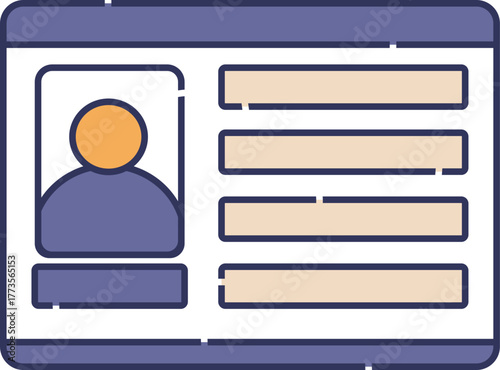 Identification card illustration