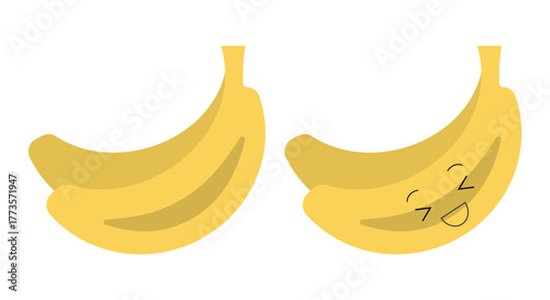This collection features playful line icons of bananas, showcasing their bright yellow color and unique shapes. The icons capture the fun essence of bananas, making them visually appealing.