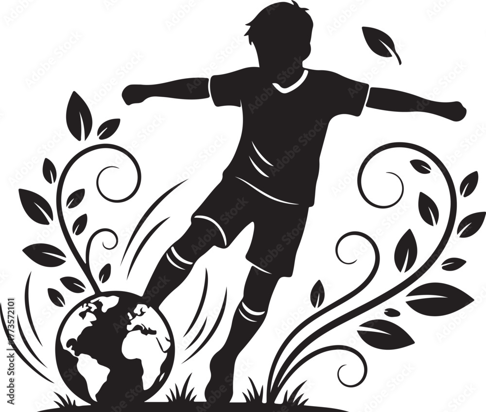 Fototapeta premium football player silhouette