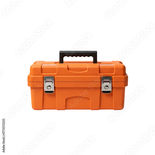 Orange Plastic Toolbox with Handle tool box storage