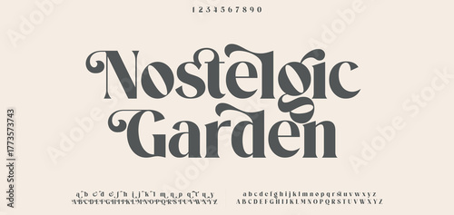 Classic serif font with luxurious swashes and refined details, perfect for elegant headlines and stylish branding
