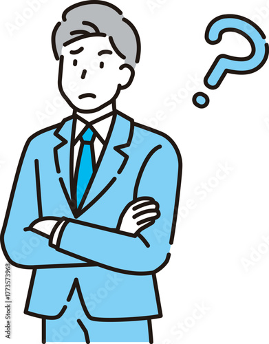 悩むビジネスマン
