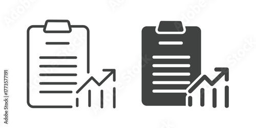 Clipboard Icon. Line and glyph solid icon