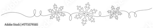 Line art of a snowflake with curved and twisted lines isolated on a transparent background. This icon is for a decorative wall sticker to celebrate and celebrate Christmas. Merry Christmas.