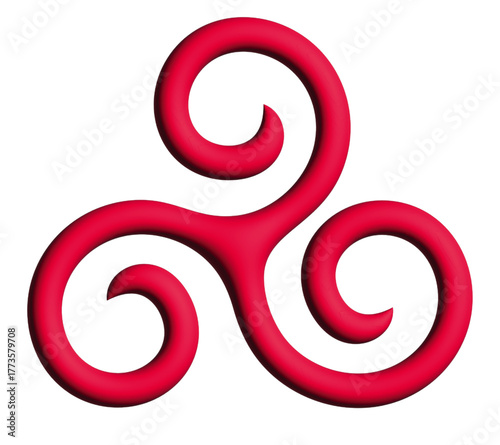 Triskell breton sur fond blanc