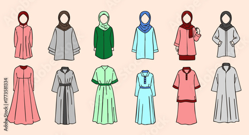 abaya_tunic_dress_styles_minimalist_orange_theme