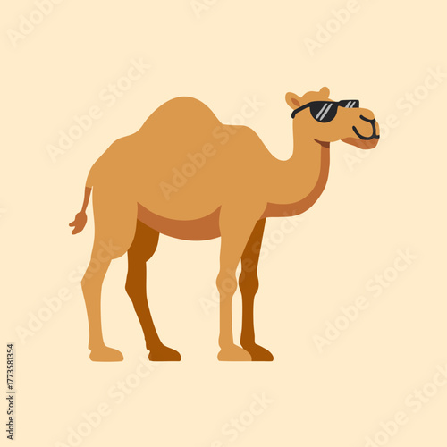 cartoon_camel_sunglasses_funny_character_vector_illustration