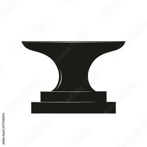 Isolated blacksmith anvil for metalworking projects, standing prominently against white background. Blacksmith anvil shows solidity and strength, essential for shaping metal and forging tools,