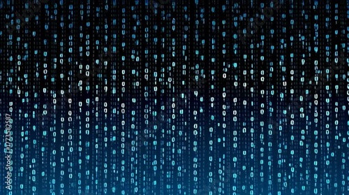 Background with running digital code
