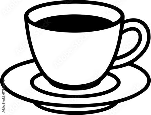Coffee Cup Line Art Illustration