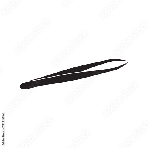 Tweezer silhouette vector flat illustration design on white background