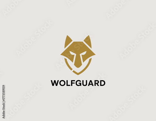 This image showcases a wolf head logo, symbolizing strength and protection, ideal for a security brand that emphasizes reliability and trustworthiness in its image.