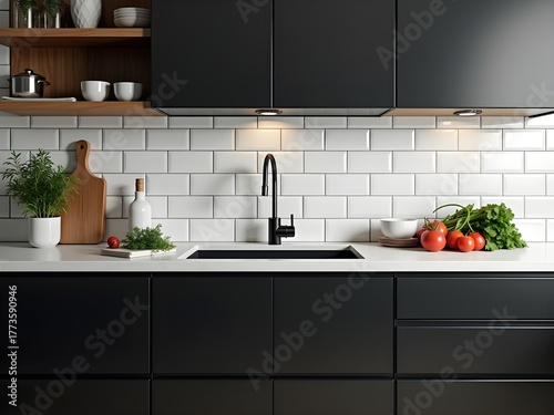 Stylish Kitchen Interior with Modern Furniture