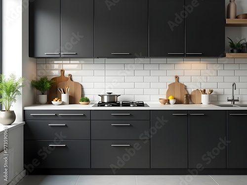 Stylish Kitchen Interior with Modern Furniture