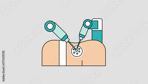 A medical robot performing minimally invasive showcasing the intersection of AI and healthcare technology.