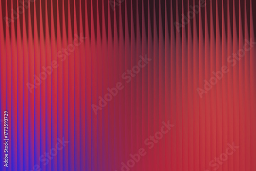 Illustration of abstract background with vertical ribbed texture and a gradient of red and blue hues
