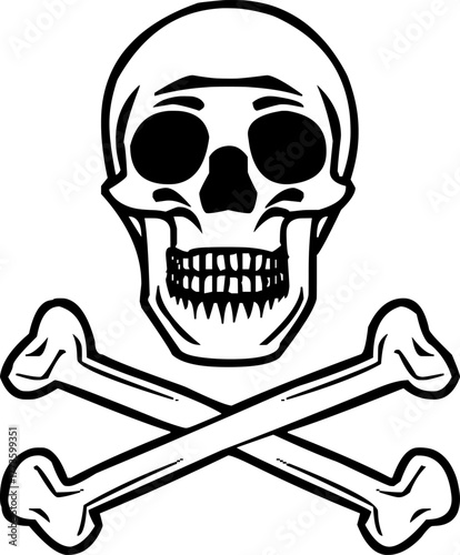 Skull and Crossbones Vector Symbol