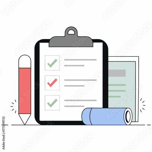 clipboard checklist check mark document task