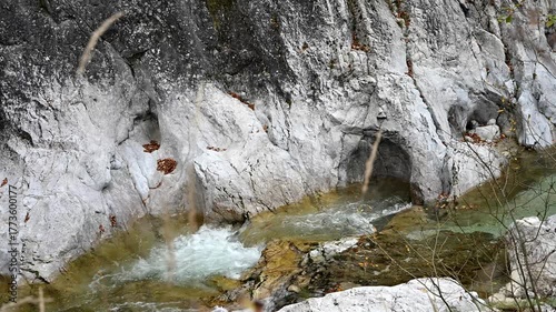 Gebirgsfluss Erlauf in den Ötschräben in Österreich