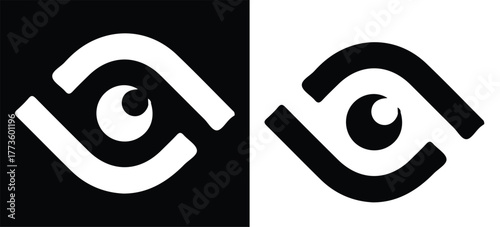 eye care logo icon set premium vector design symbol