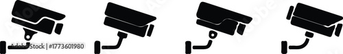 security camera set icon vector design illustration 