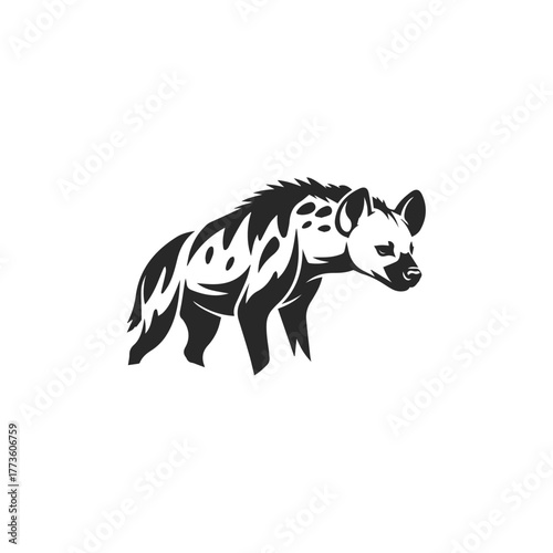 Stylized Hyena Vector Illustration Wildlife Animal.