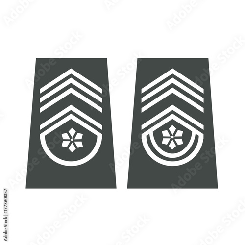 Galon de passant d'épaule de l'armée de terre belge : sous-officier supérieur, adjudant-chef, adjudant-major