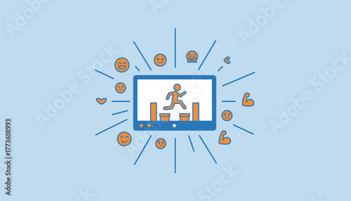 A dynamic depiction of a gaming interface where emoji reactions appear during gameplay enhancing the excitement.