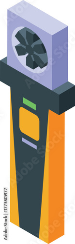 Portable electronic device for measuring wind speed and direction, featuring a rotating impeller and digital display