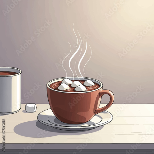 cup of coffee with marshmallows 