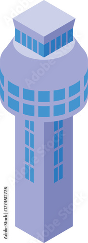 Airport control tower managing air traffic, ensuring smooth and safe operations