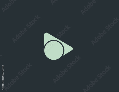 Featuring a stylish play button design, this logo embodies the essence of entertainment and media services, appealing to digital consumers and content creators alike.
