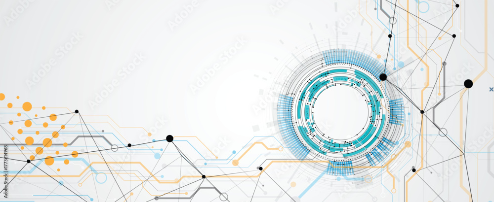 Obraz premium Abstract wireframe network and artificial intelligence background
