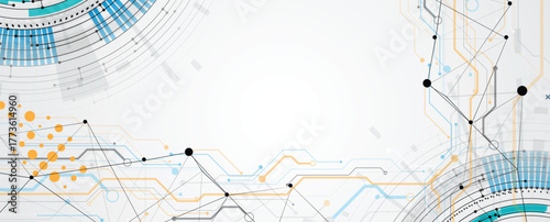 Abstract wireframe network and artificial intelligence background