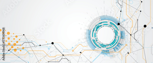 Abstract wireframe network and artificial intelligence background