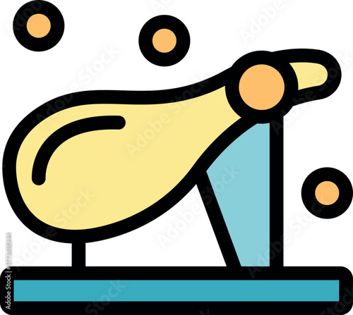 Cured spanish iberian ham leg placed on a special support called jamonero, ready to be sliced for a delicious appetizer