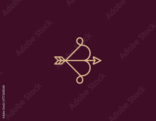 This logo features a stylized arrow intertwined with a heart shape, symbolizing love, direction, and elegance in a sophisticated design that captures attention effortlessly.