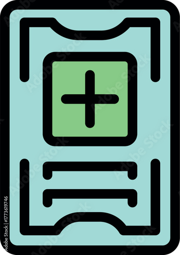 Medical record icon representing healthcare management, patient data, and medical history tracking