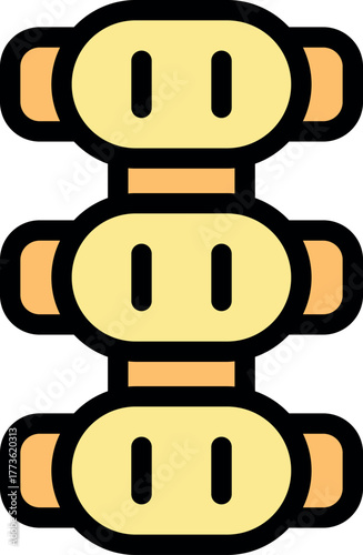 Healthy spine vertebrae connecting showing a healthy back