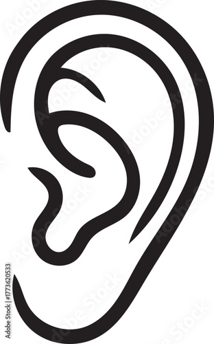 Human Ear Line Art 