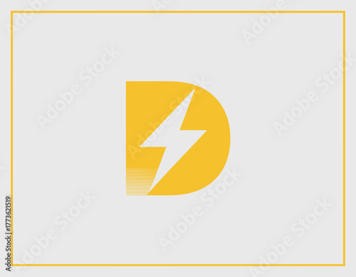 A modern logo design with a lightning idea representing energy and power, suited for businesses in the energy sector or technology industries emphasizing innovation.