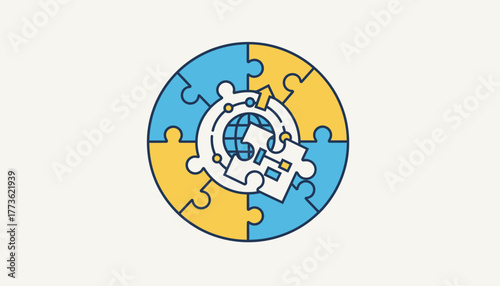 A puzzle piece being p into a larger image depicting how verified facts fit together to create a clear picture of a news story.