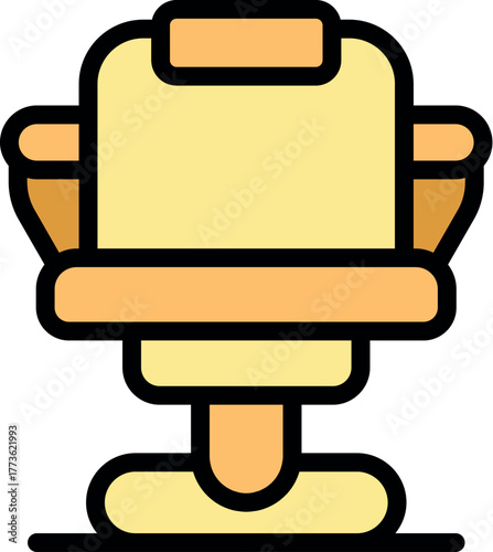 Barbershop chair representing comfort and style in hair salon, ideal for professional hairdressing and barber services