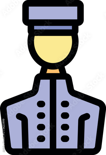 Friendly hotel doorman wearing a uniform and hat, providing assistance and a warm welcome to arriving guests