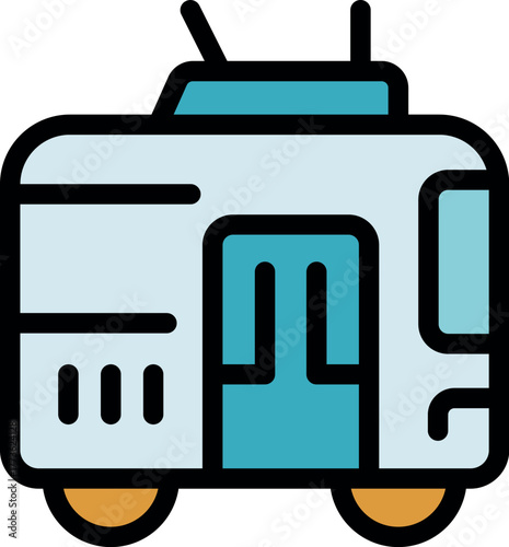 Eco friendly trolleybus promoting sustainable urban mobility and reducing carbon emissions