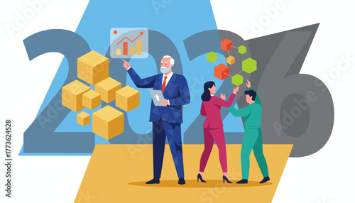 Team plans 2026 strategy for corporate growth data analysis and business management