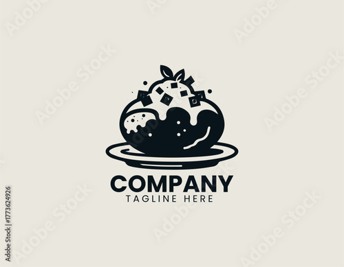 Hearty Loaded Baked Potato Dish Generously Topped with Melted Cheese and Savory Bacon Bits Vector Illustration