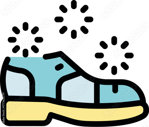 Waterproof footwear is repelling water, ensuring dryness and comfort