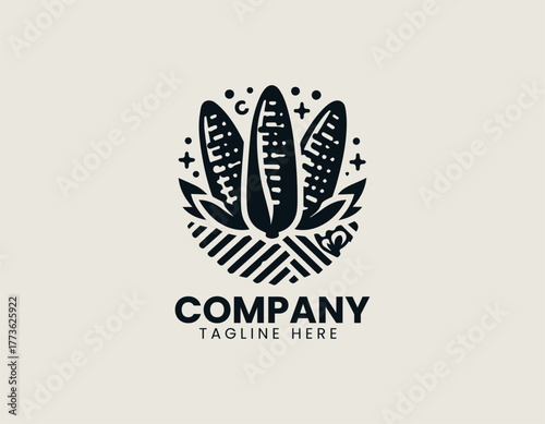 Delicious Grilled Yellow Corn Cobs Perfectly Prepared on a Barbecue Grate with Fresh Green Garnish Vector Illustration